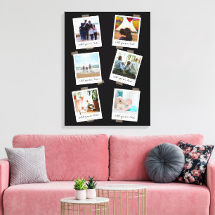 Impressão Em Tela Colagem Personalizada de Fotografias da Família 6 