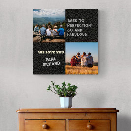 Impressão Em Tela Colagem Personalizada de Fotos 60º Presentes de An