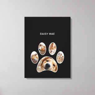 Impressão Em Tela Colagem Personalizada de Fotos de Pet de Impressã