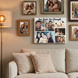 Impressão Em Tela Colagem personalizada do Dia dos Pais 'Nossas Raíz