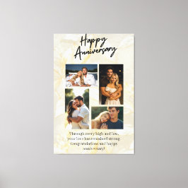 Impressão Em Tela Colagem Personalizado de Aniversário Feliz