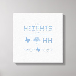 Impressão Em Tela Coleção de Design Heights, Azulejo Azul, Houston T