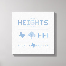 Impressão Em Tela Coleção de Design Heights, Azulejo Azul, Houston T