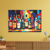 "Coleção de Garrafas da Prateleira do Bar" (Estilo