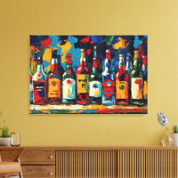 "Coleção de Garrafas da Prateleira do Bar" (Estilo