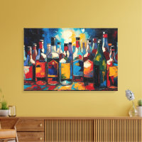 "Coleção de Garrafas da Prateleira do Bar" (Estilo