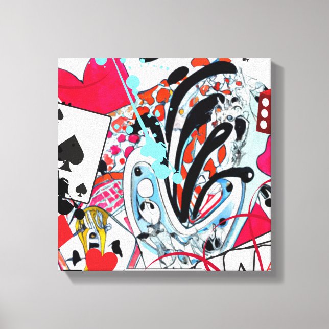 Impressão Em Tela Coleção de Jogos de Cartão (Frente)