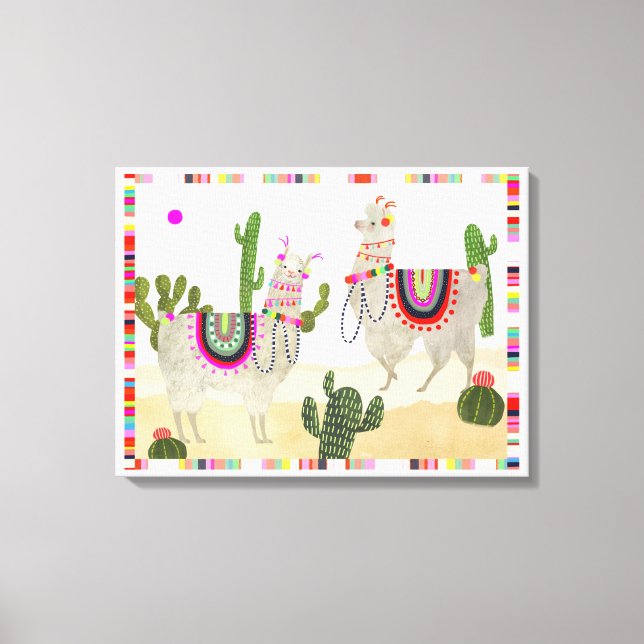 Impressão Em Tela Coleção Llamarama | Llamas de Cute (Frente)