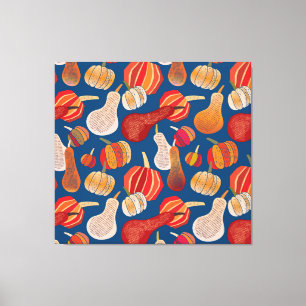 Impressão Em Tela Colheita de Ação de Graças: Arte de Abóbora