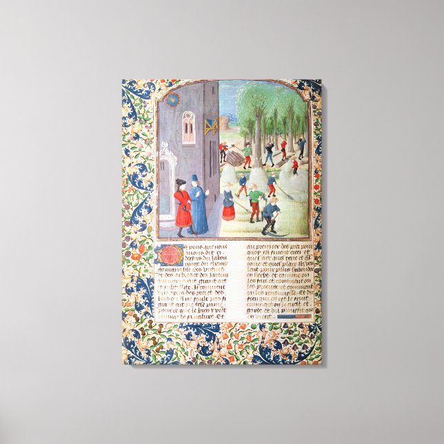 Impressão Em Tela Colheita de Árvores (Frente)