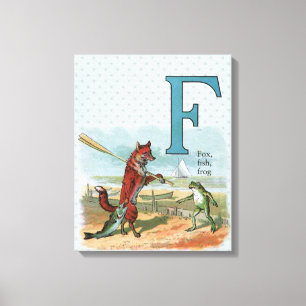 Impressão Em Tela colheita de raposa e sapo em atividade de pesca