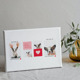 Impressão Em Tela Collage Dog Photos Meu Cachorro É Meu Namorados