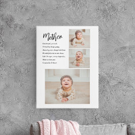 Impressão Em Tela Collage Photo & Best Mãe Cote Lovely Gift