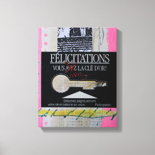 Impressão Em Tela Collages Bruyants Artist Book Congrats Key C