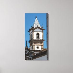 Impressão Em Tela Colonial Church Bell Tower in Historic Pelourinho
