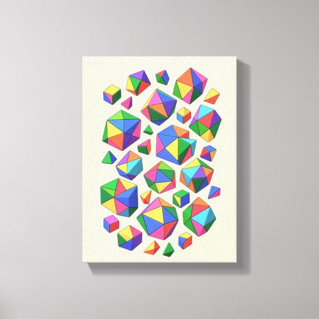 Impressão Em Tela Colorful Cubes (Frente)