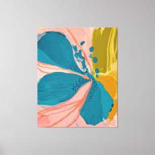 Impressão Em Tela Colorida Moderna Abstrato Floral Cor-de-Rosa, Post