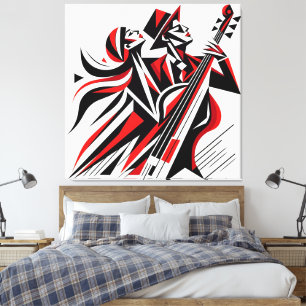Impressão Em Tela Colorir Jazz Romance