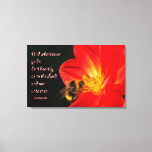 Impressão Em Tela Colossianos 3:23 na arte de parede