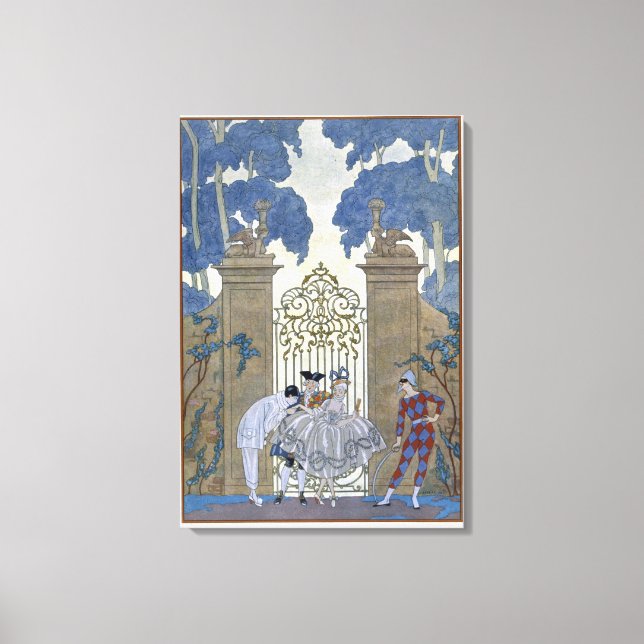 Impressão Em Tela Columbina, ilustração de "Fetes Galantes" por Pa (Frente)