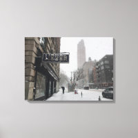 Columbus Avenue Liquor Store NYC Snowstorm Winter