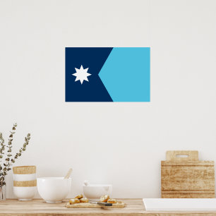 Impressão em Tela com Bandeira de Minnesota, EUA
