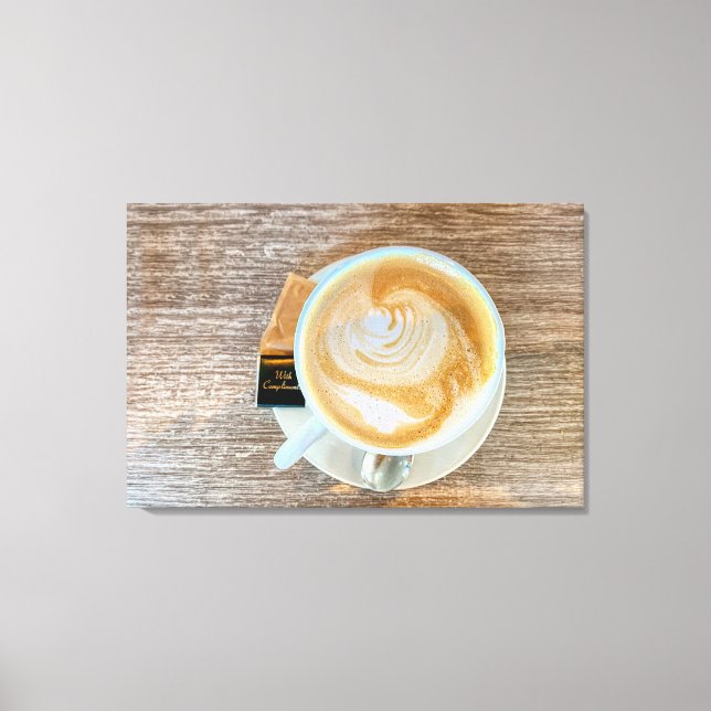 Impressão Em Tela Com Café de Cumprimentos (Frente)