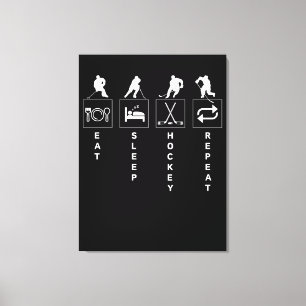 Impressão Em Tela Coma Sonho Hockey Repita