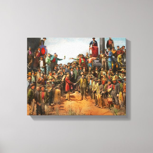 Impressão Em Tela Comboio - Civil - Foto do champanhe 1869 (Frente)