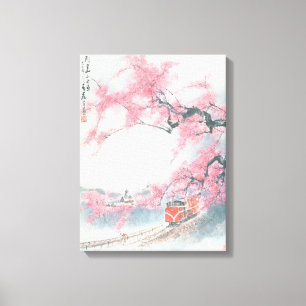 Impressão Em Tela Comboio de trem estreito no Monte Ali