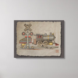 Impressão Em Tela Comboio Elétrico Brinquedo