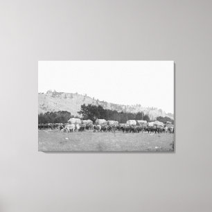 Impressão Em Tela Comboios Ox entre Sturgis e Dadwood Photograp