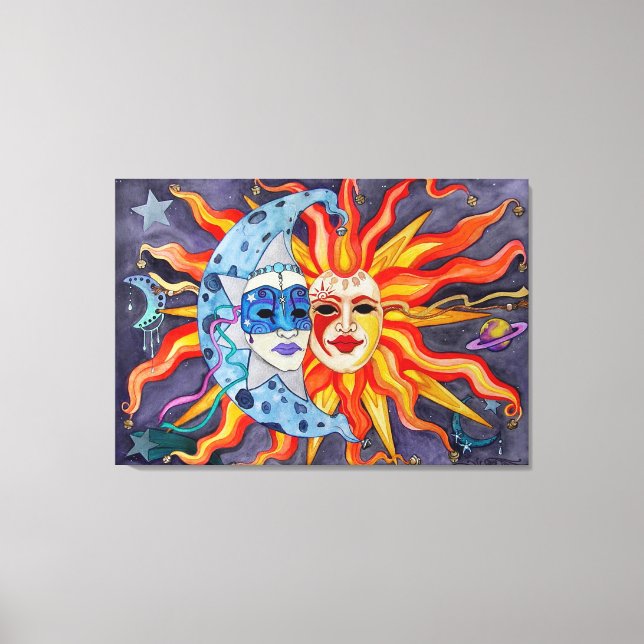 Impressão Em Tela Comédia Celestial e Tragédia (Frente)