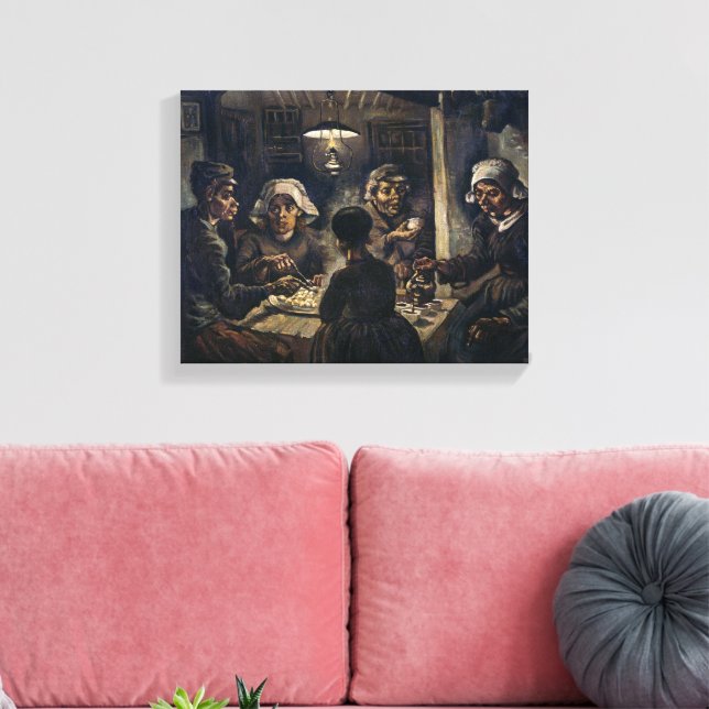 Impressão Em Tela Comedores de Batata | Van Gogh | (Insitu(Sala de estar))