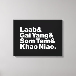 Impressão Em Tela Comida da Rua Isaan Tailandesa