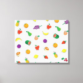 Impressão Em Tela Comida Para Thwing_Totalmente Fruity_Pattern