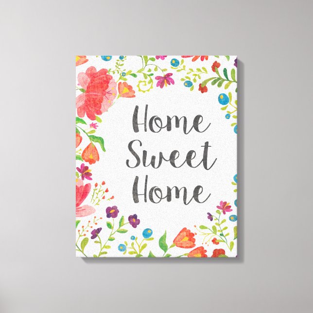 Impressão Em Tela Como Frida V | Home Sweet Home (Frente)