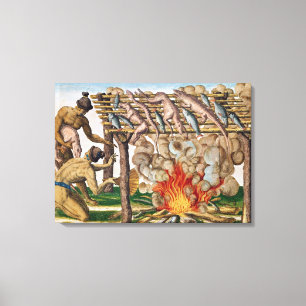 Impressão Em Tela Como grelhar animais, 'de Narratio Brevis