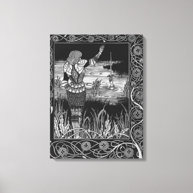 Impressão Em Tela Como Sir Bedivere criou a Espada Excalibur (Frente)