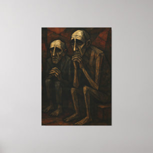 Impressão Em Tela "Companheiros Silenciosos"   Cubista & Expressioni