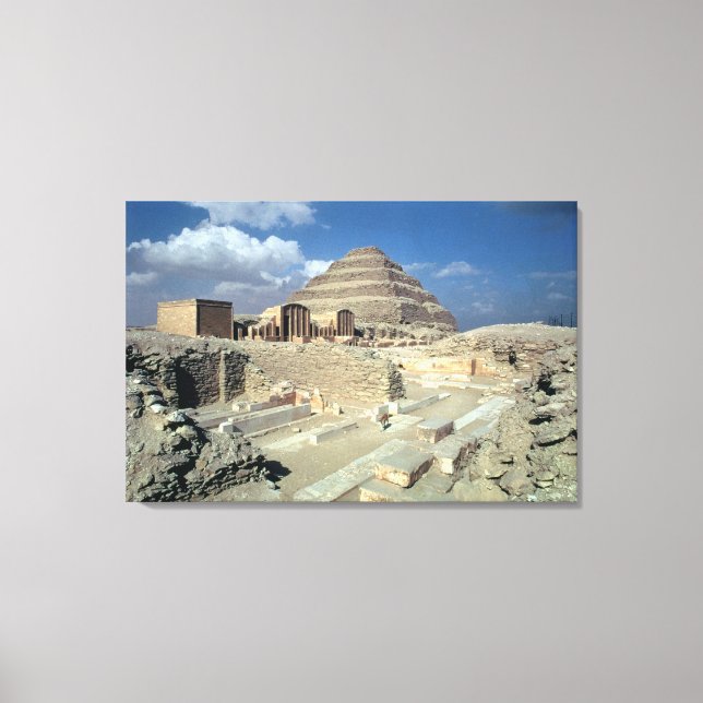 Impressão Em Tela Complexo de Djoser, incluindo a pirâmide de passo (Frente)