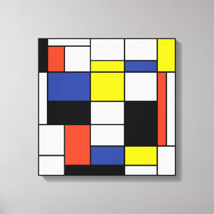 Impressão Em Tela Composição A de Piet Mondrian - arte moderna