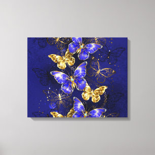 Impressão Em Tela Composição com borboletas de safira