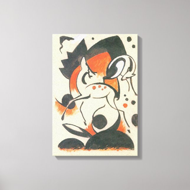 Impressão Em Tela Composição com Two Deer por Franz Marc (Frente)