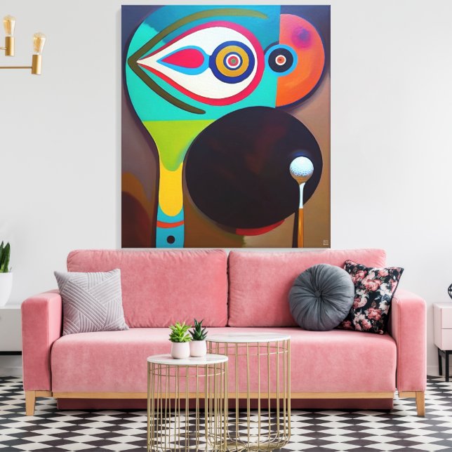 Impressão Em Tela Composição de Golf - Impressão de Tela de Pintura  (Insitu(Sala de estar))