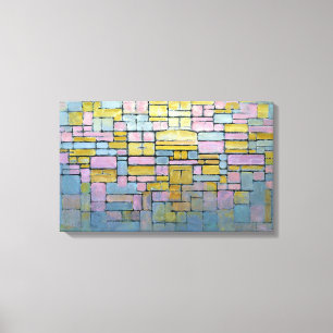 Impressão Em Tela Composição de Piet Mondrian nenhum V