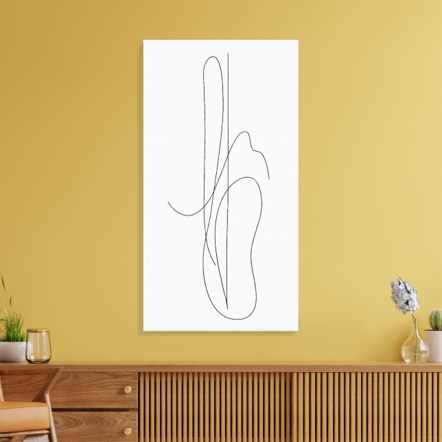 Impressão Em Tela Composição Linear 1 (Insitu(Sala de estar))