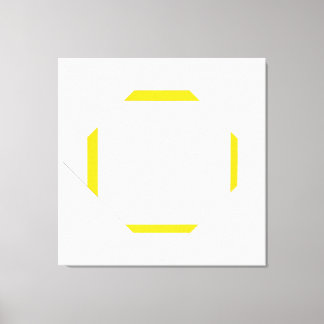 IMPRESSÃO EM TELA COMPOSIÇÃO MONDRIAN - LOZENGE COM 4 LINHAS AMARETA