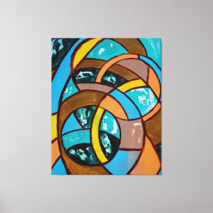 Impressão Em Tela Composição nº 8 Trio de Michael Moffa