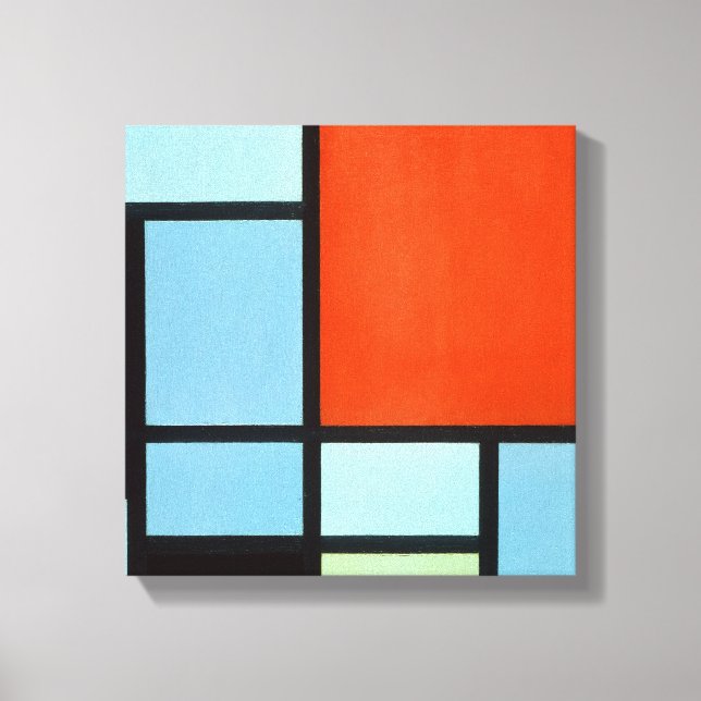 Impressão Em Tela Composição Piet Mondrian (Frente)